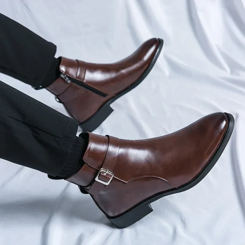 Mens Chelsea Boots  | Sleek Classic with Side Zipper
