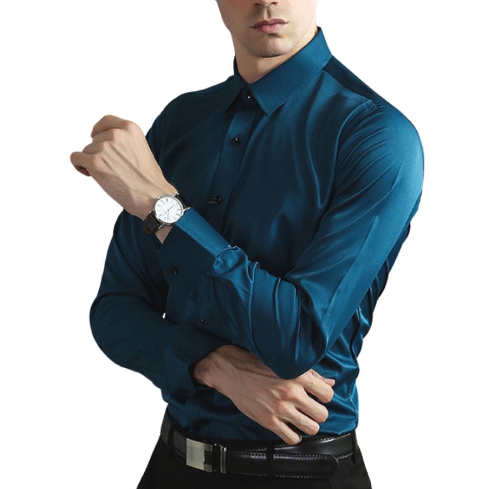 Chemise Stretch Anti-Froissement Pour Hommes | Élégante