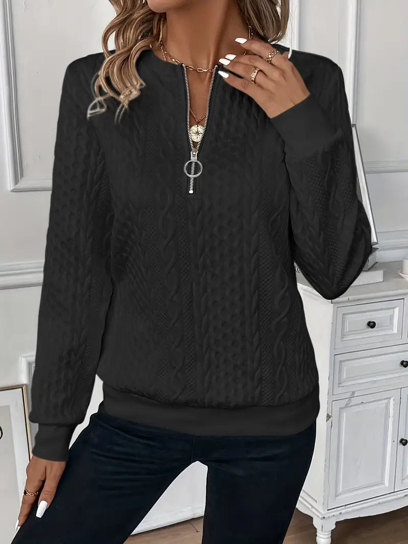 Pull Zippé Elégant Pour Femmes | Décontracté
