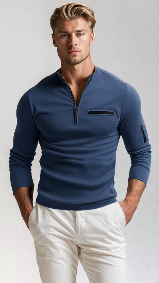 Men’s Stylish Quarter-Zip Sweater | Casual