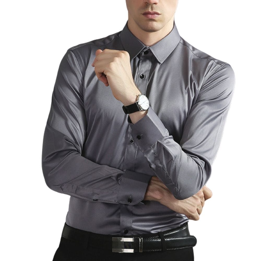 Chemise Stretch Anti-Froissement Pour Hommes | Élégante