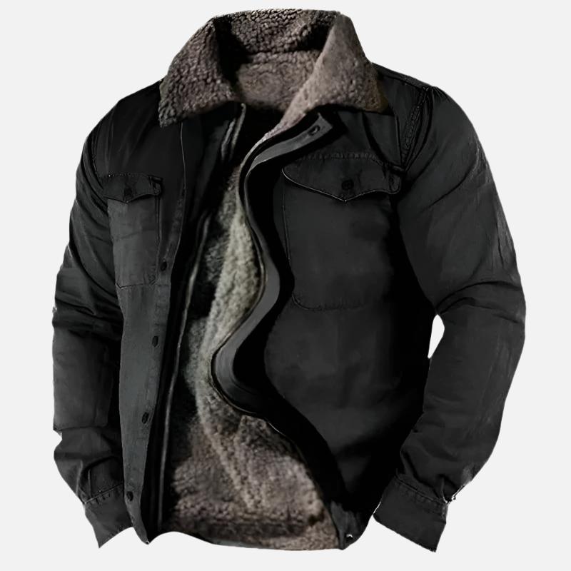Men’s Structured Zip Jacket | Stand-Collar Style