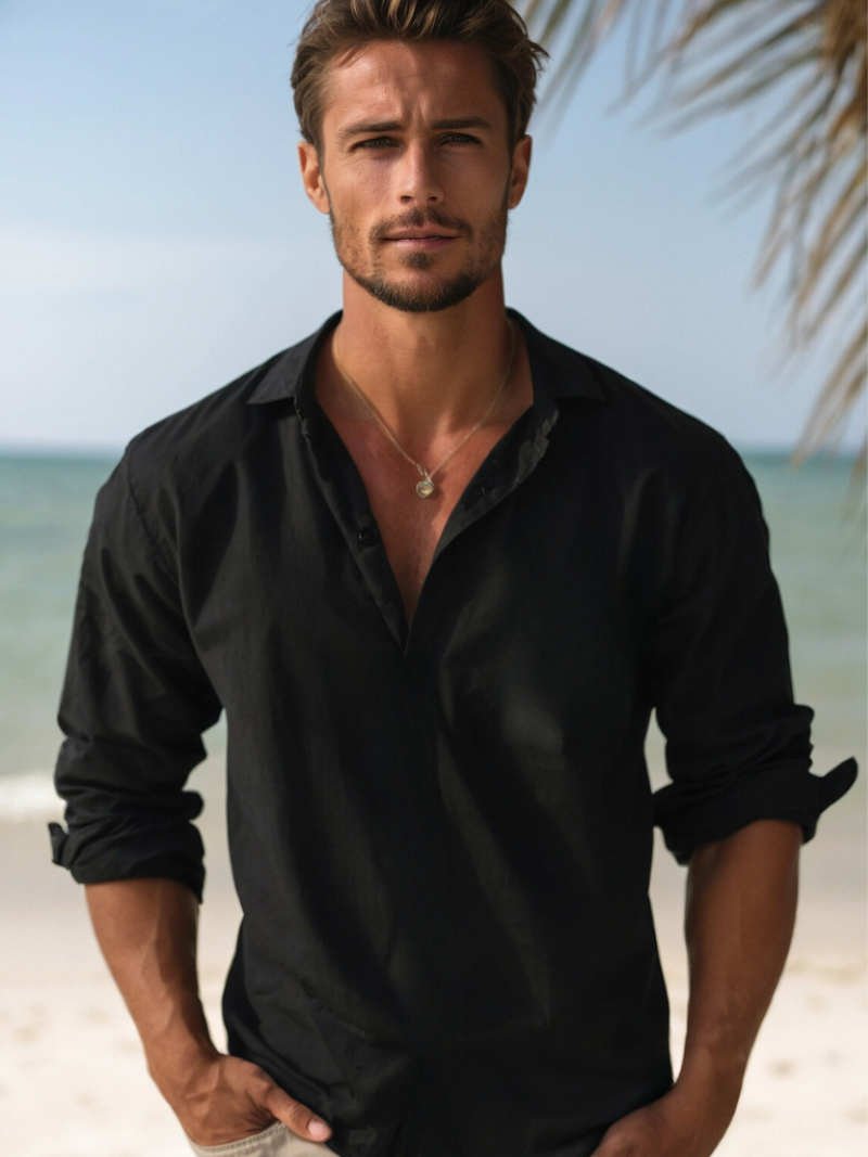 Chemise Décontractée Pour Hommes A Manches Courtes | Été