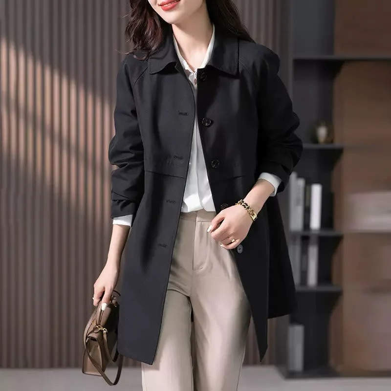 Women's Stylish Single Button Short Trench Coat | Chic