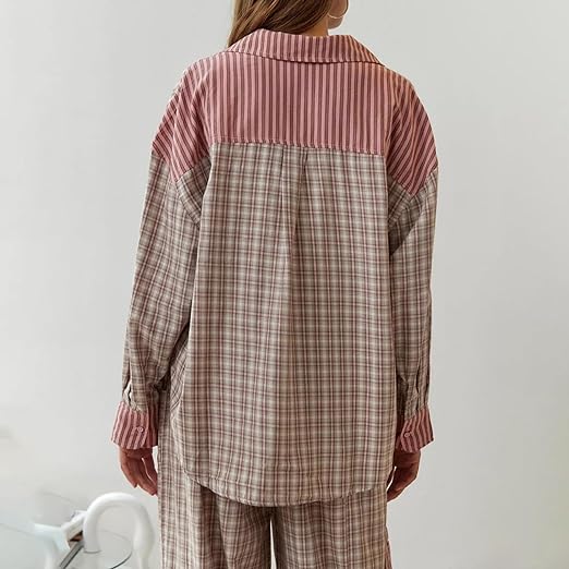 Ensemble Deux Pièces a Carreaux Chic Pour Femmes | Stylé