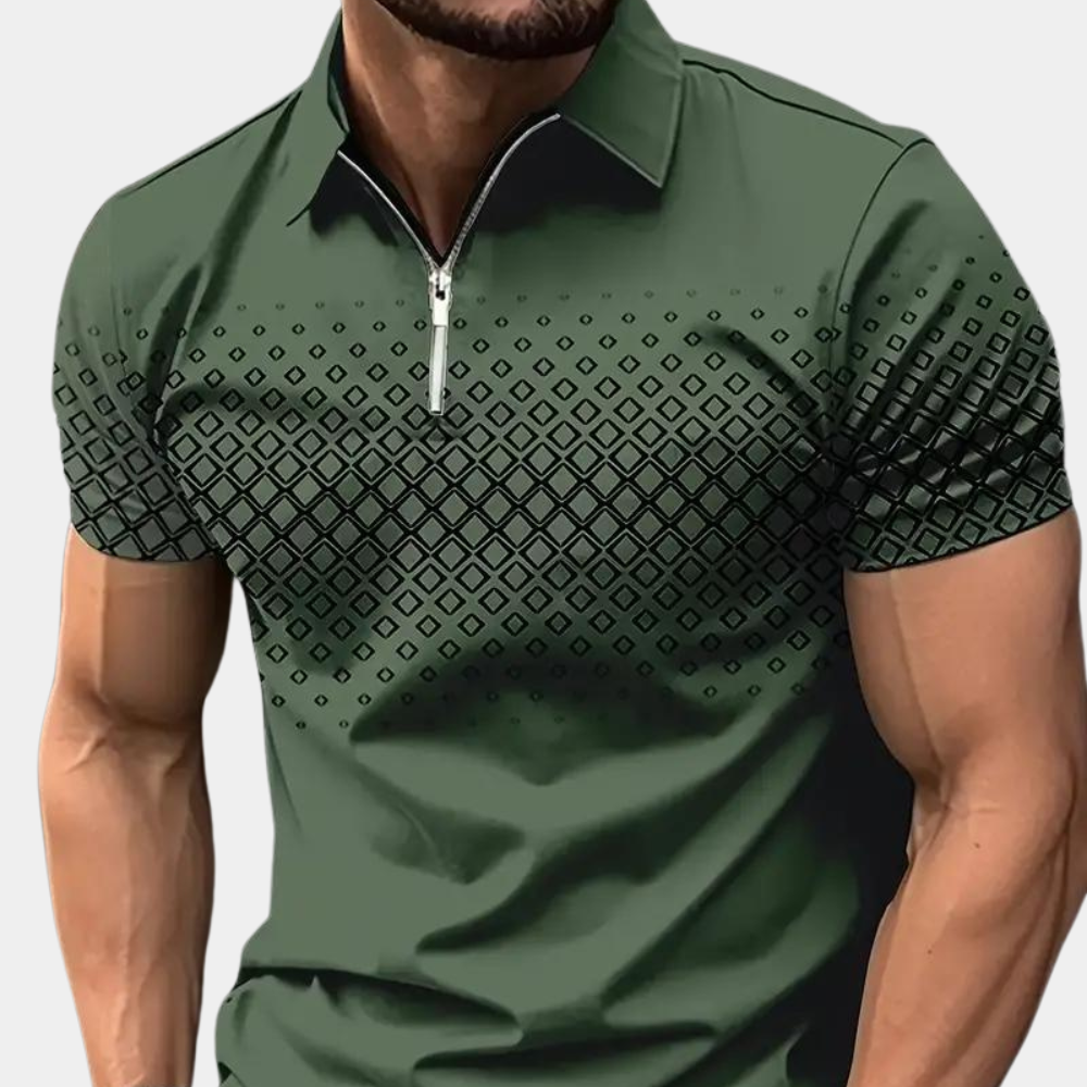 Polo A Imprimé Graphique Pour Hommes | Décontracté