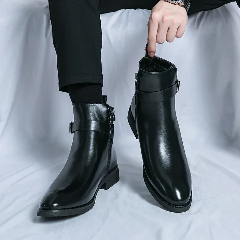 Mens Chelsea Boots  | Sleek Classic with Side Zipper