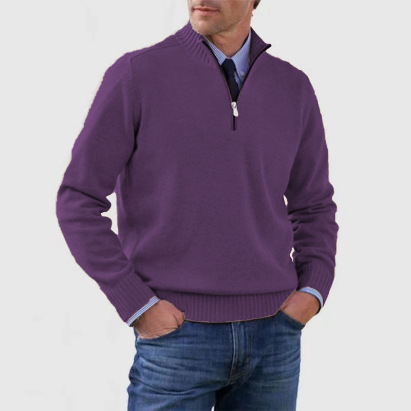 Men’s Casual Half-Zip Sweater| Stylish