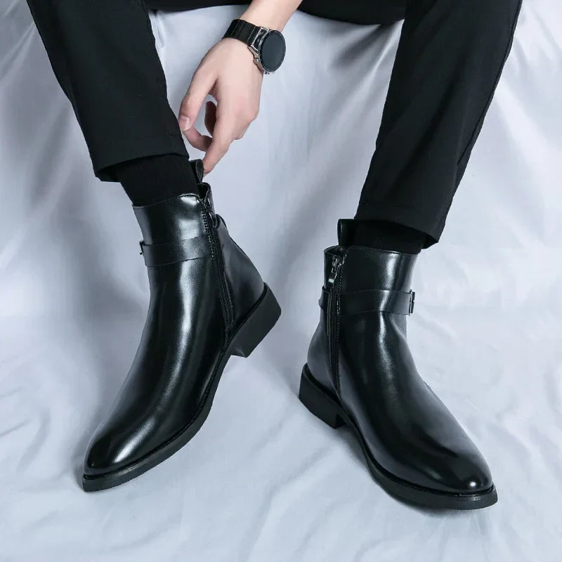 Mens Chelsea Boots  | Sleek Classic with Side Zipper