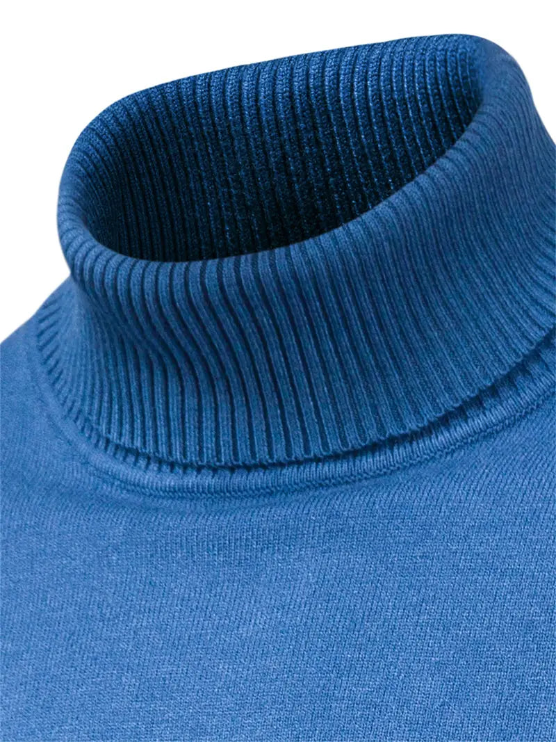 Pull Col Roulé Ajusté Pour Hommes | Vêtement Smart Casual A Manches Longues