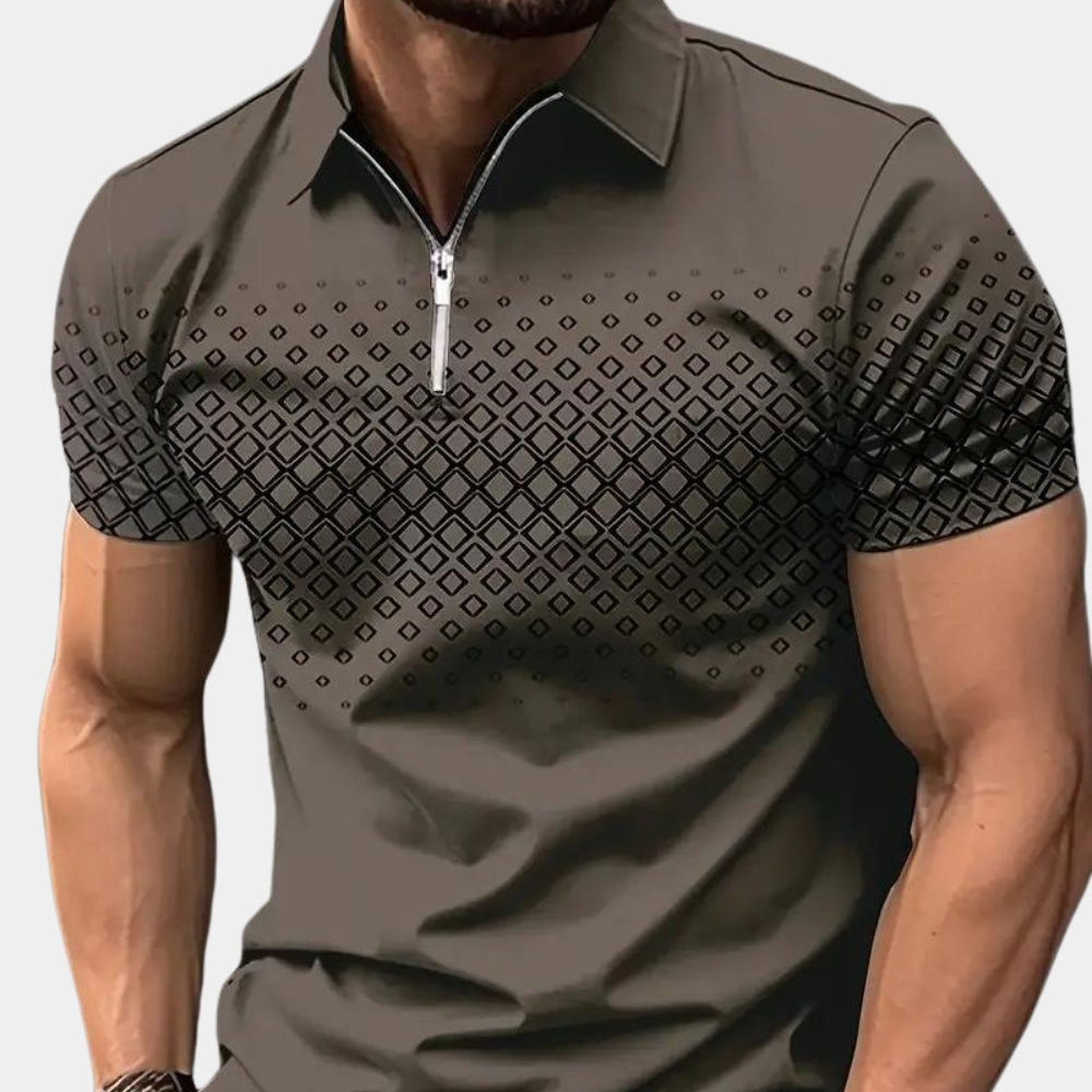 Polo A Imprimé Graphique Pour Hommes | Décontracté