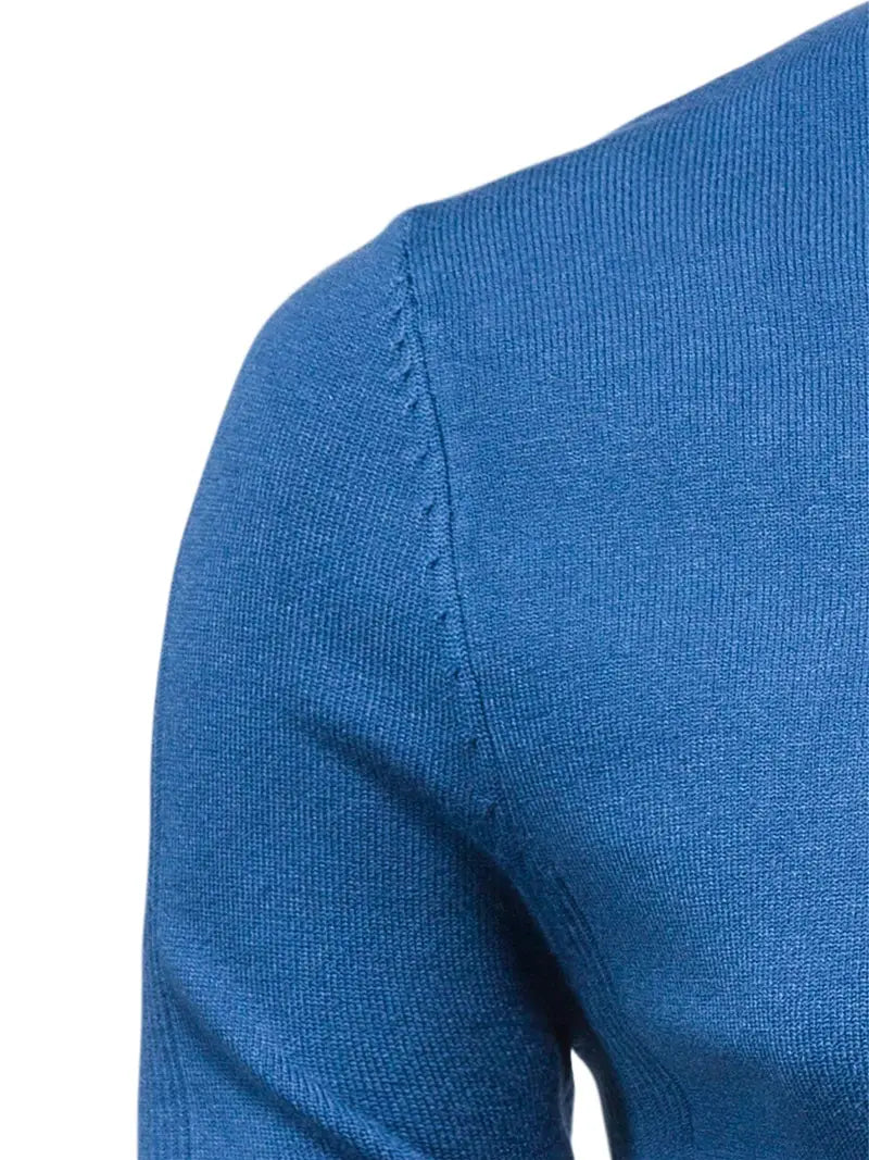 Pull Col Roulé Ajusté Pour Hommes | Vêtement Smart Casual A Manches Longues