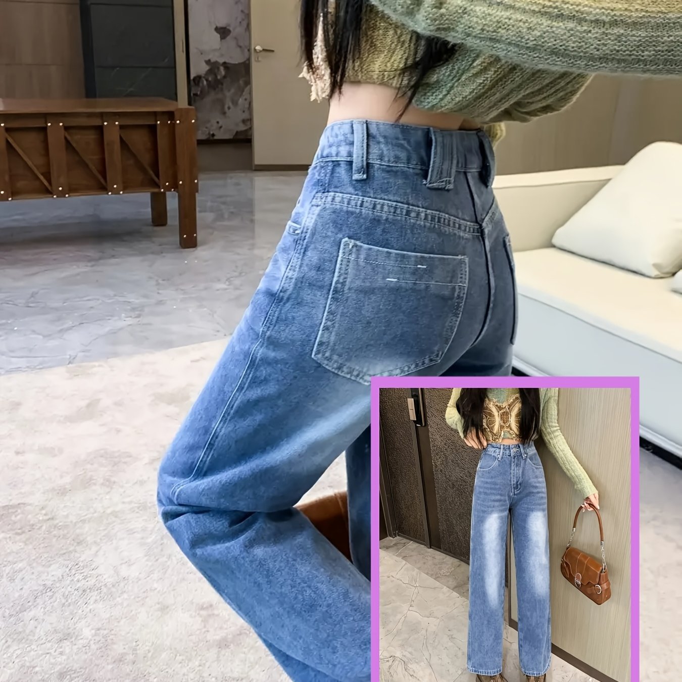 Womens Wide Leg Trouser | Vintage Jeans