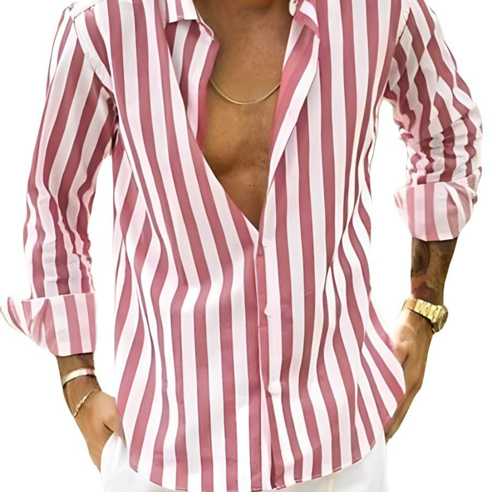 Chemise Rayée Stylée pour Hommes | Décontractée