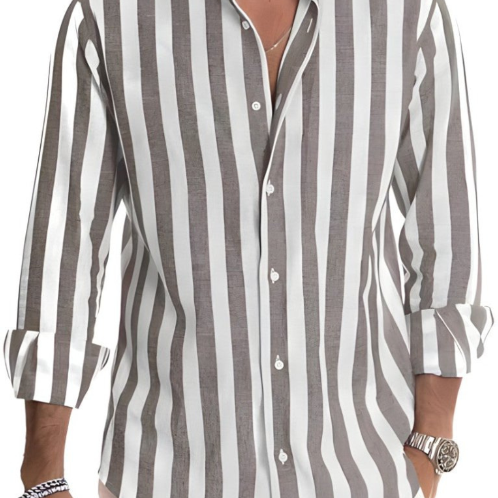 Chemise Rayée Stylée pour Hommes | Décontractée