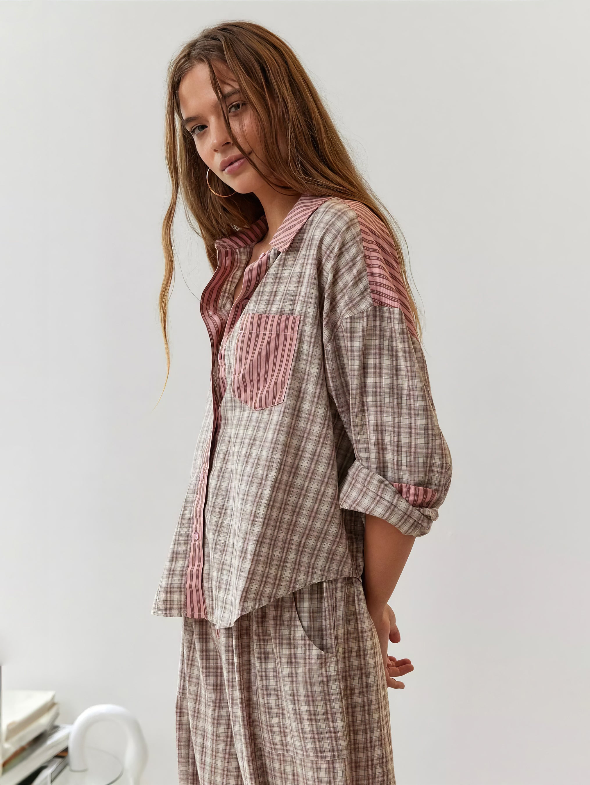 Ensemble Deux Pièces a Carreaux Chic Pour Femmes | Stylé