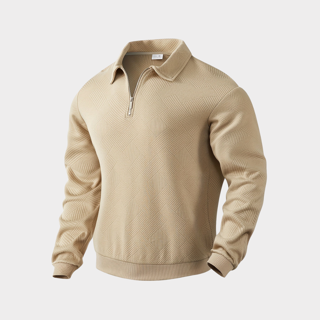 Men’s Vintage Style Sweater | Quarter Zip Design