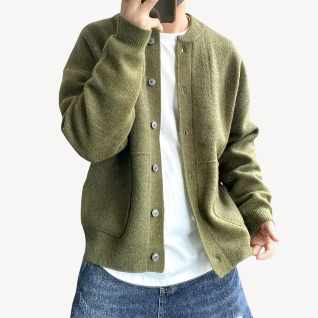 Men’s Oversized Cardigan Button-Up Cardigan | Classic