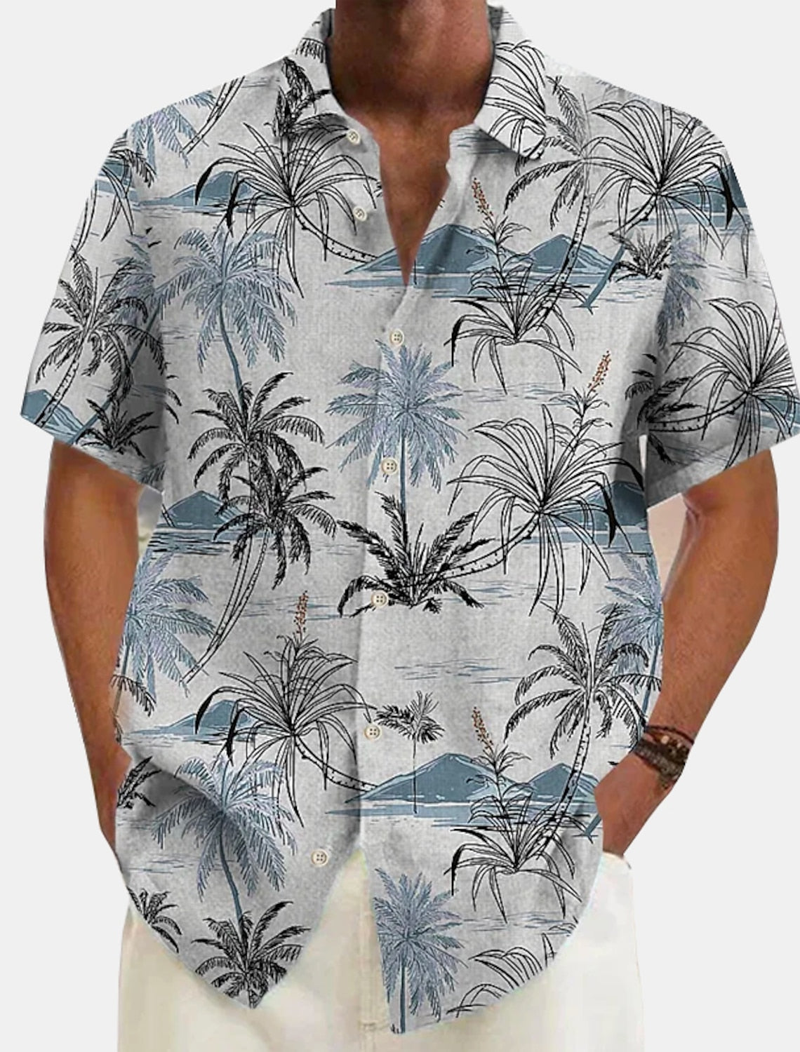 Chemise A Manches Courtes Élégante Pour Hommes | À Motifs