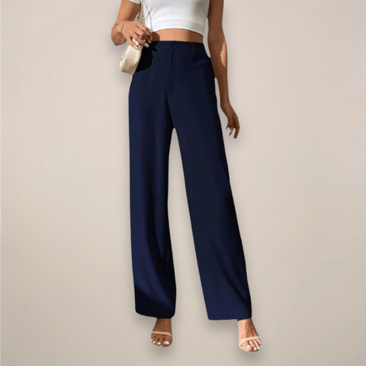 Womens Wide Leg Trousers | High Waist Office Look