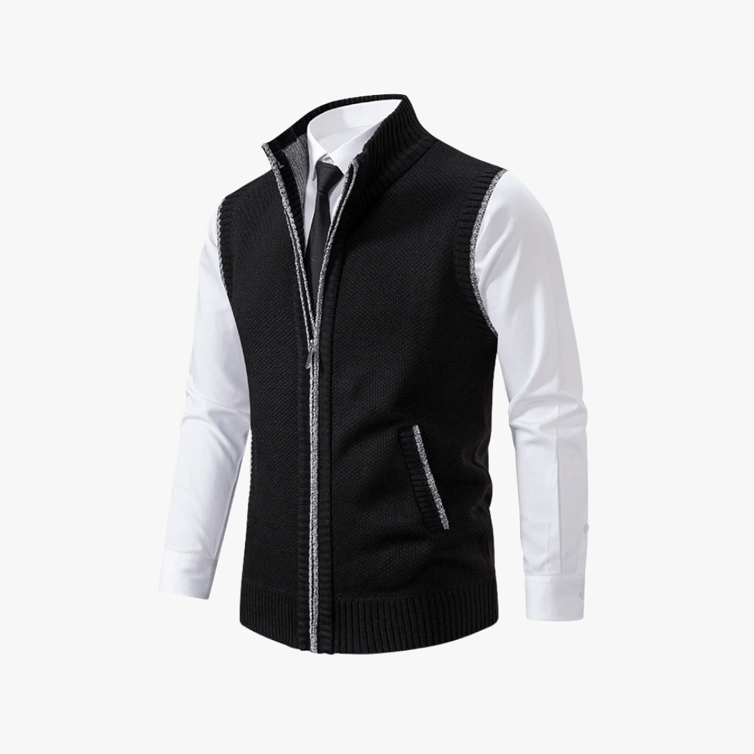 Gilet Tricoté Zippé pour Hommes | Décontracté