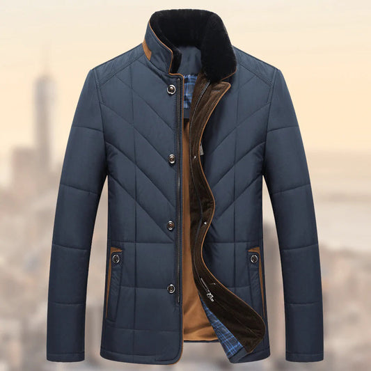 Men's Quilted Winter Coat | Warm Elegance, Timeless Style