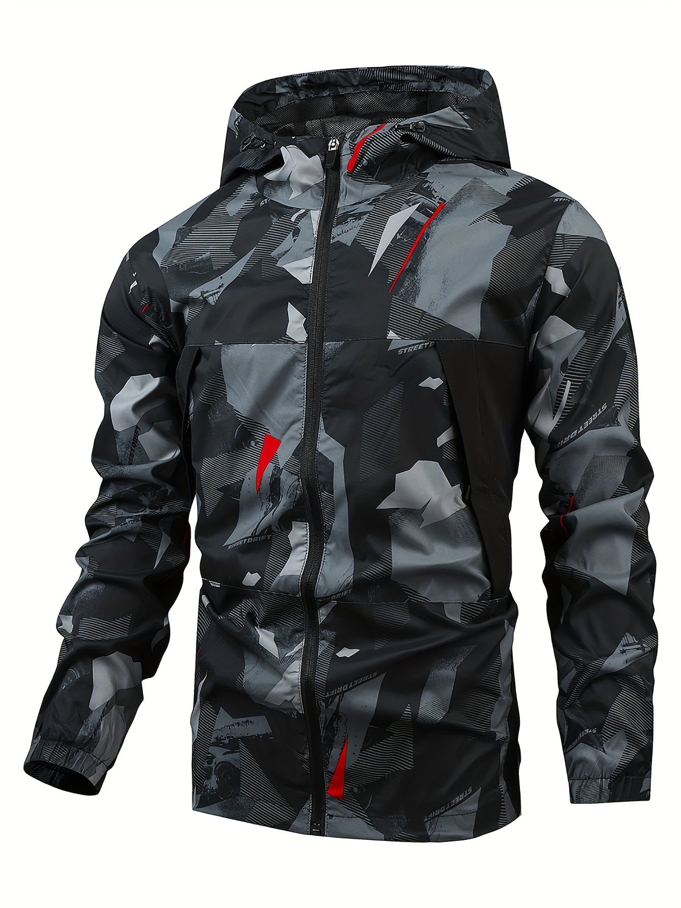 Zip Up Hooded Sweatshirt | Men's Block Hooded