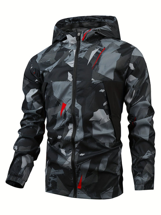Zip Up Hooded Sweatshirt | Men's Block Hooded