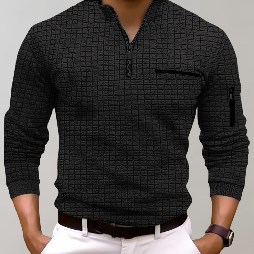 Pull Zippé Confortable Pour Hommes | Chaud
