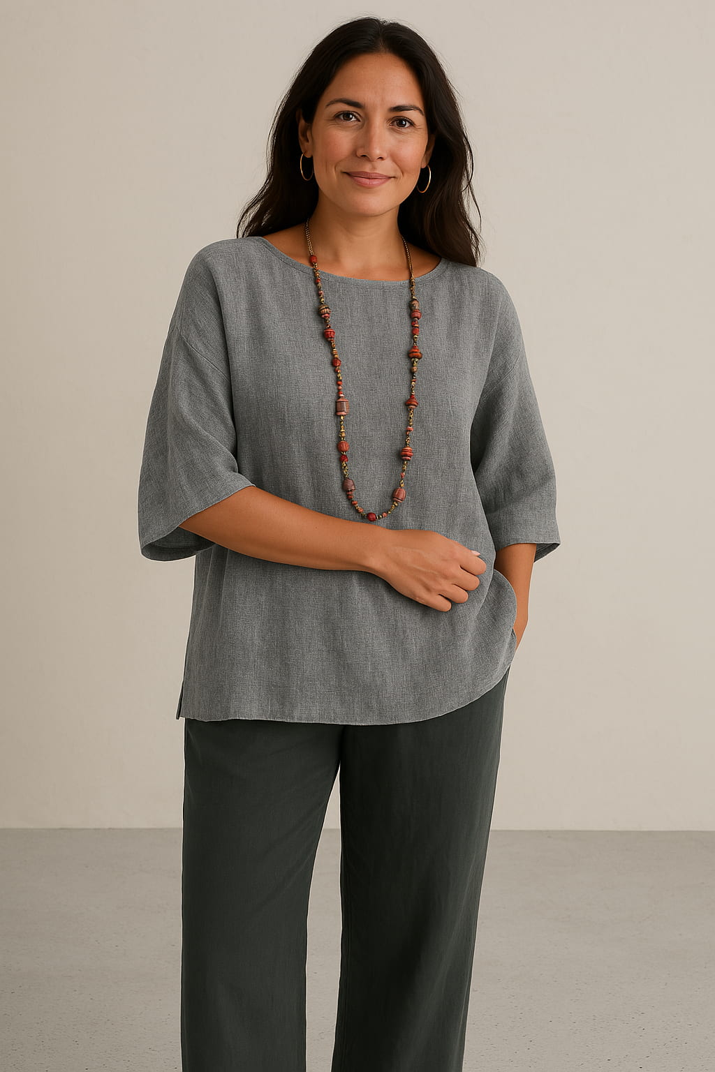 T-shirt Décontracté Femme | Manches 3/4