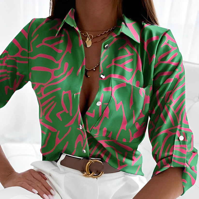 Chemise Classique A Boutons Pour Femmes | Col