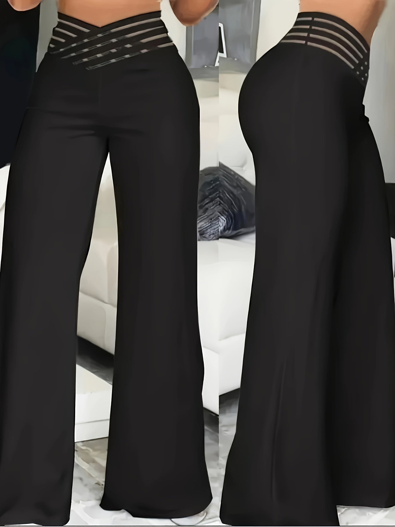 Womens Wide Leg Trousers | High-Waisted