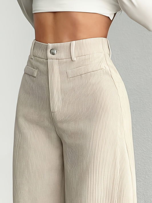 Womens Wide Leg Trousers | High-Waisted