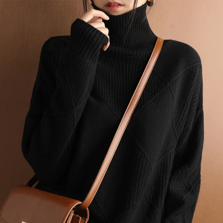 Women’s Roll Knitted Jumper | Stylish Accent