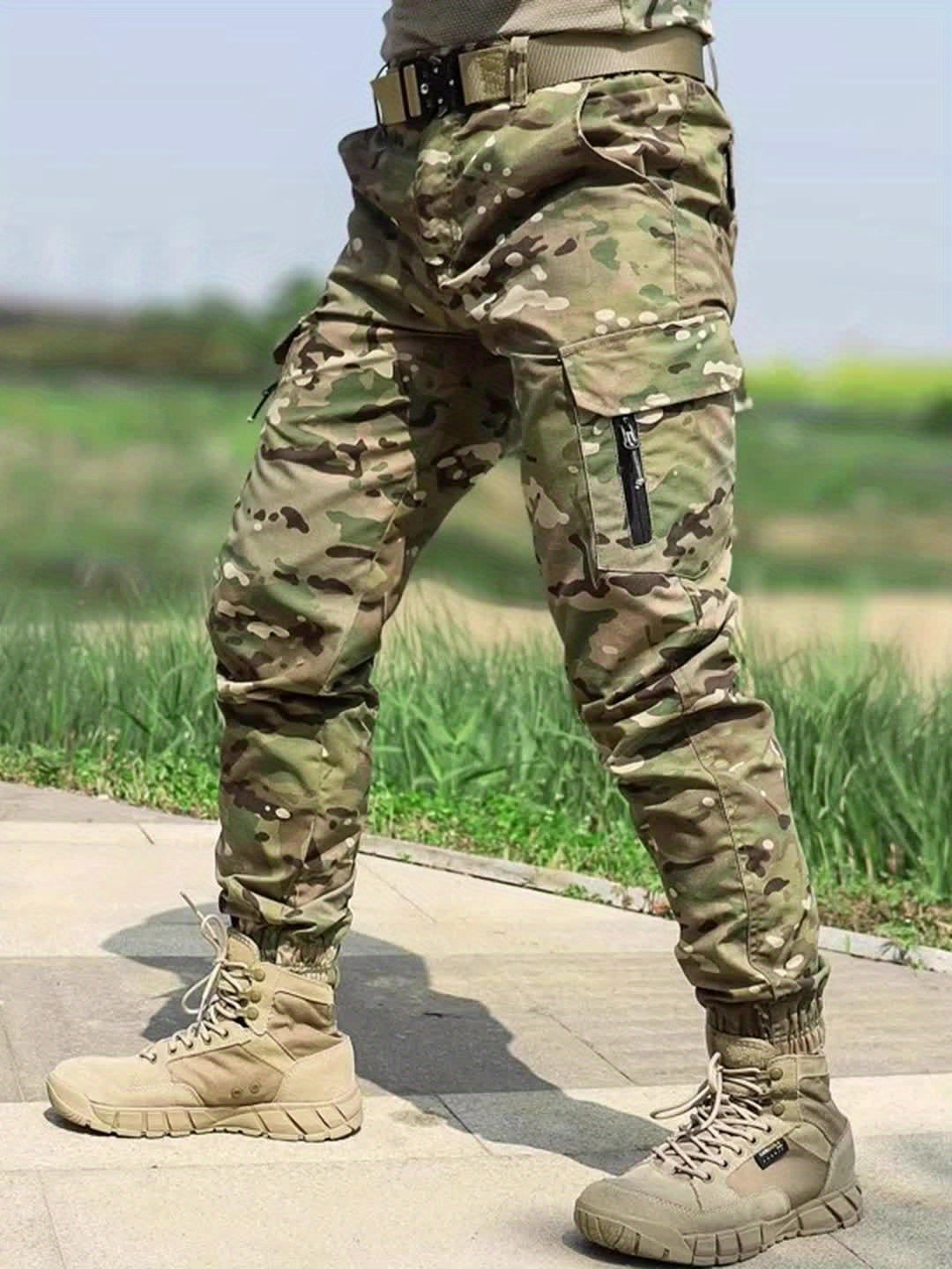 Mens Multi-Pocket Camouflage Work Trouser
