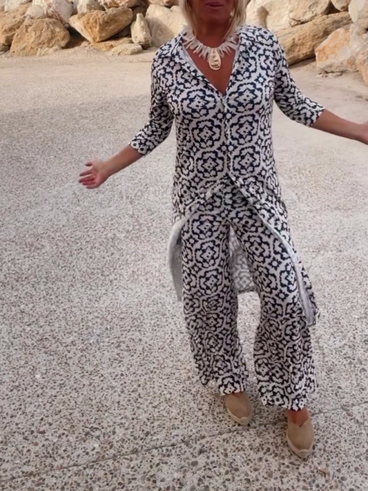 2-Piece Stylish Printed Set for Women | Trendy