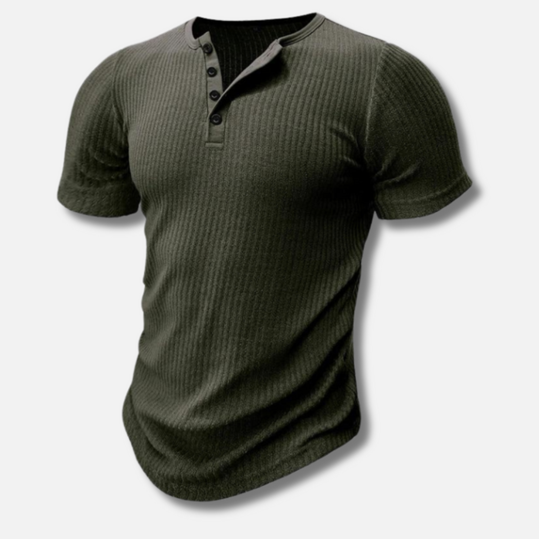 T-shirt Henley décontracté pour homme | Stylé