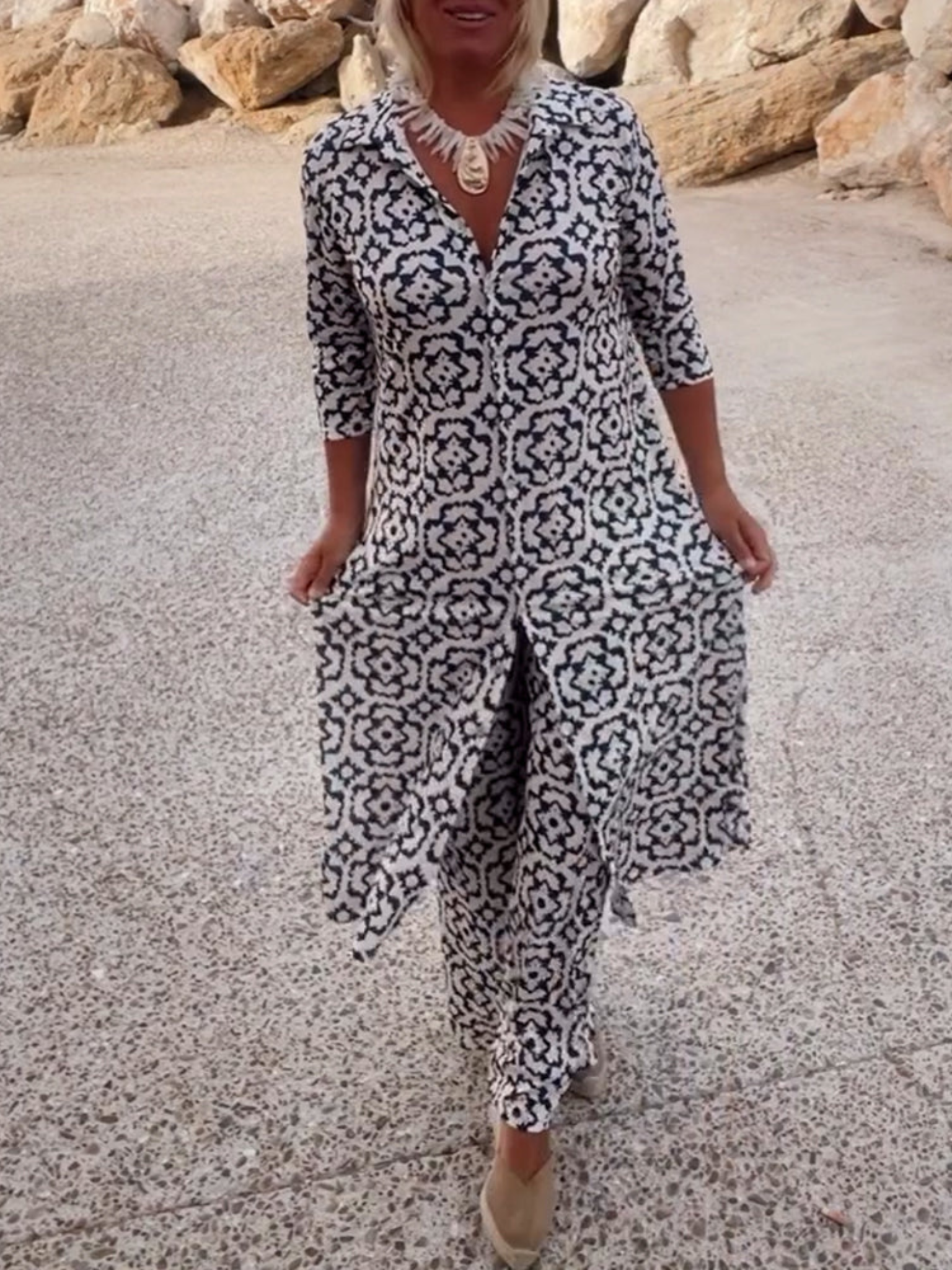 Ensemble 2 pièces Imprimé Stylé Pour Femmes | Tendance