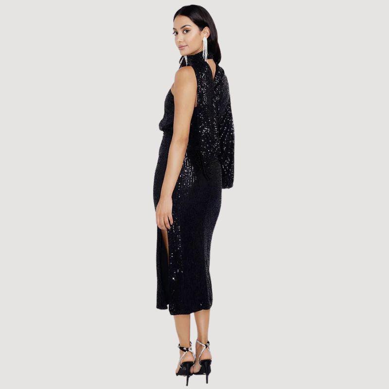 Women’s Asymmetrical Sequin Dress | Midi