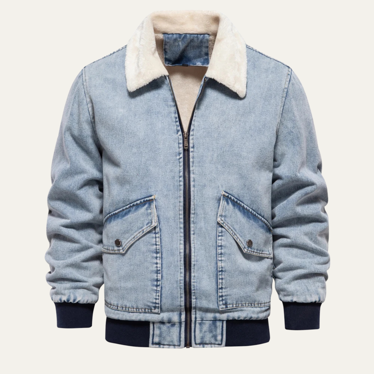 Men’s Casual Jacket | Collar Detail & Relaxed Style