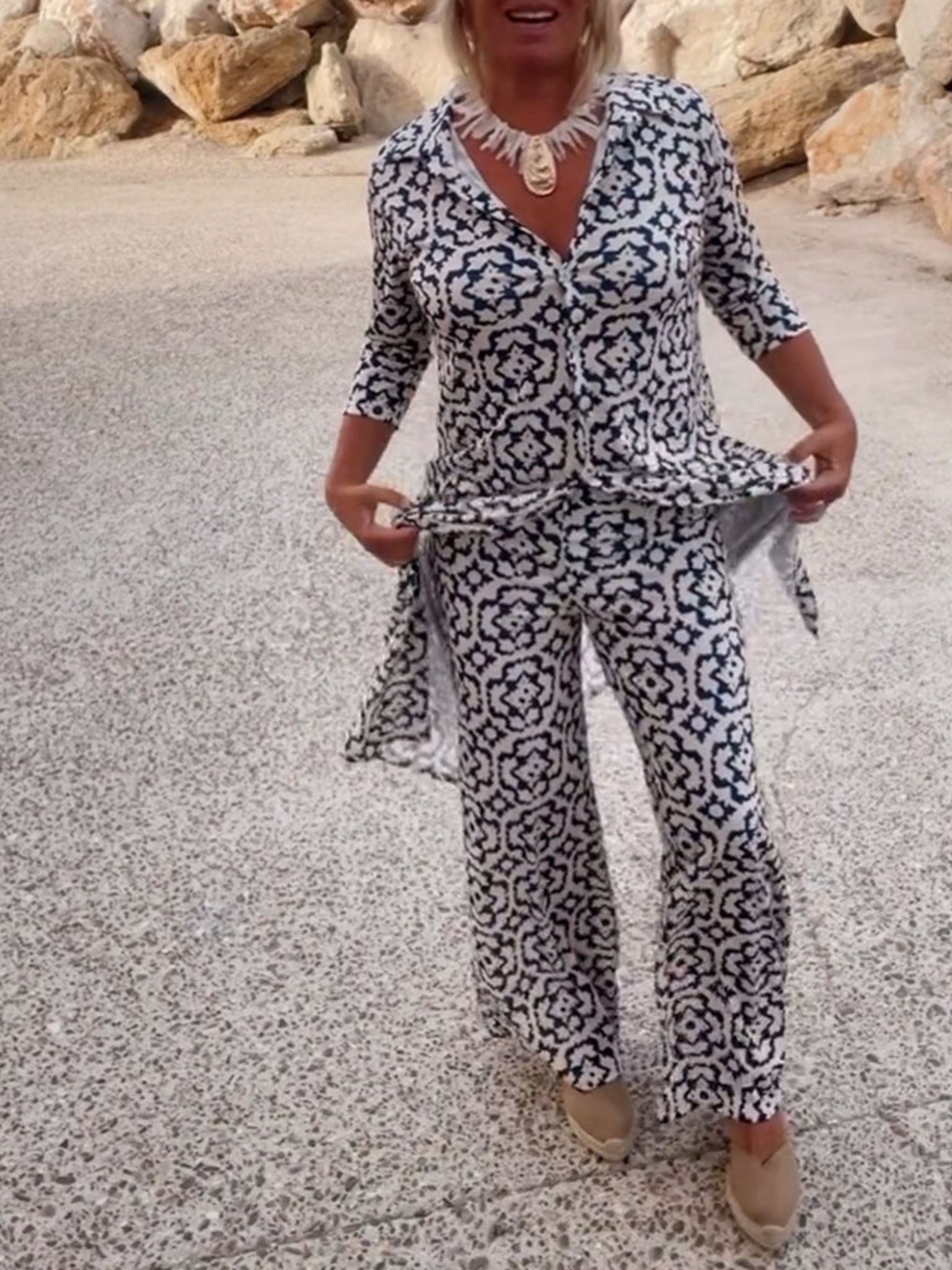 Ensemble 2 pièces Imprimé Stylé Pour Femmes | Tendance