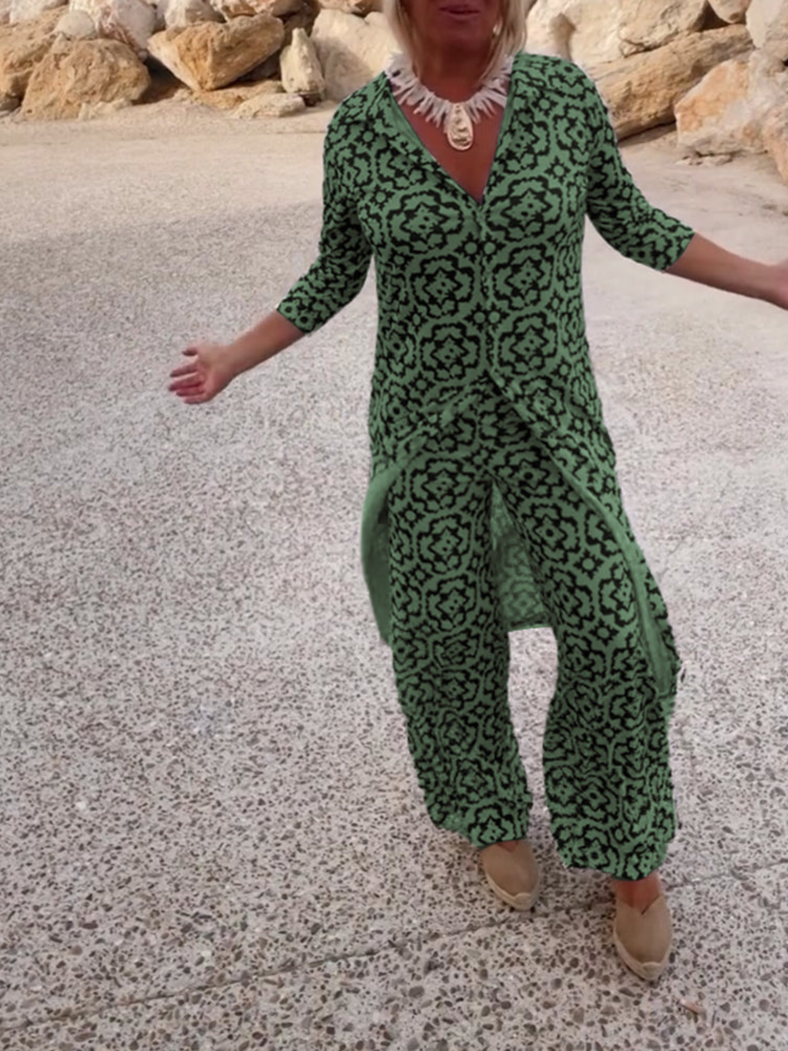 Ensemble 2 pièces Imprimé Stylé Pour Femmes | Tendance