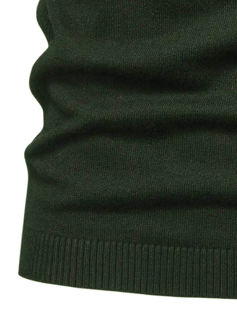 Pull Col Roulé Ajusté Pour Hommes | Vêtement Smart Casual A Manches Longues