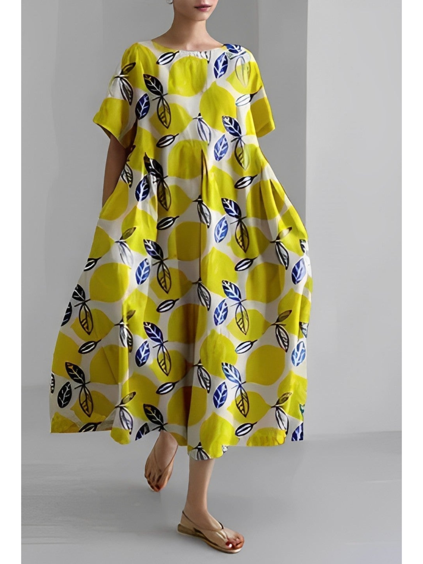 Robe Midi Imprimée pour Femmes | Élégante