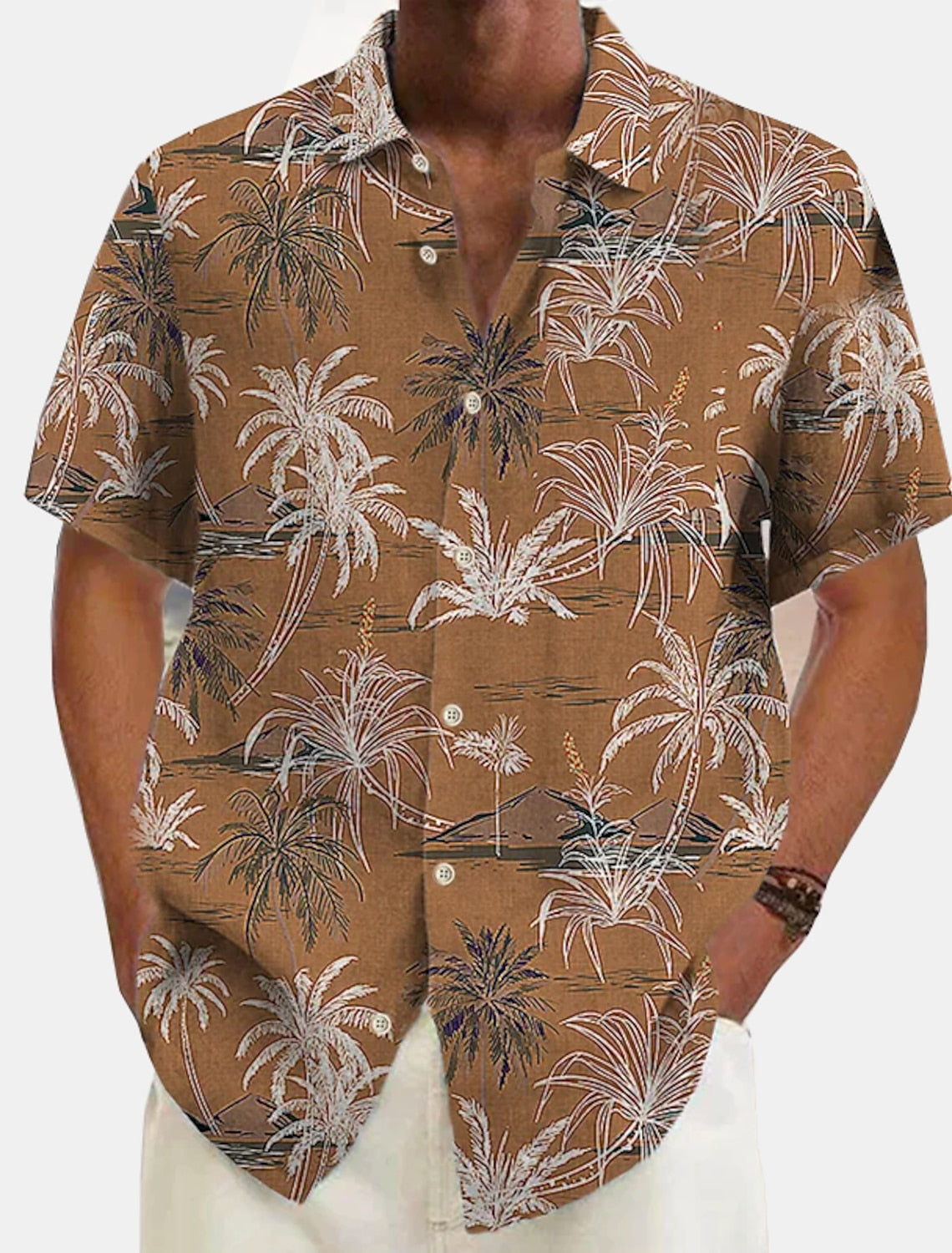 Chemise A Manches Courtes Élégante Pour Hommes | À Motifs