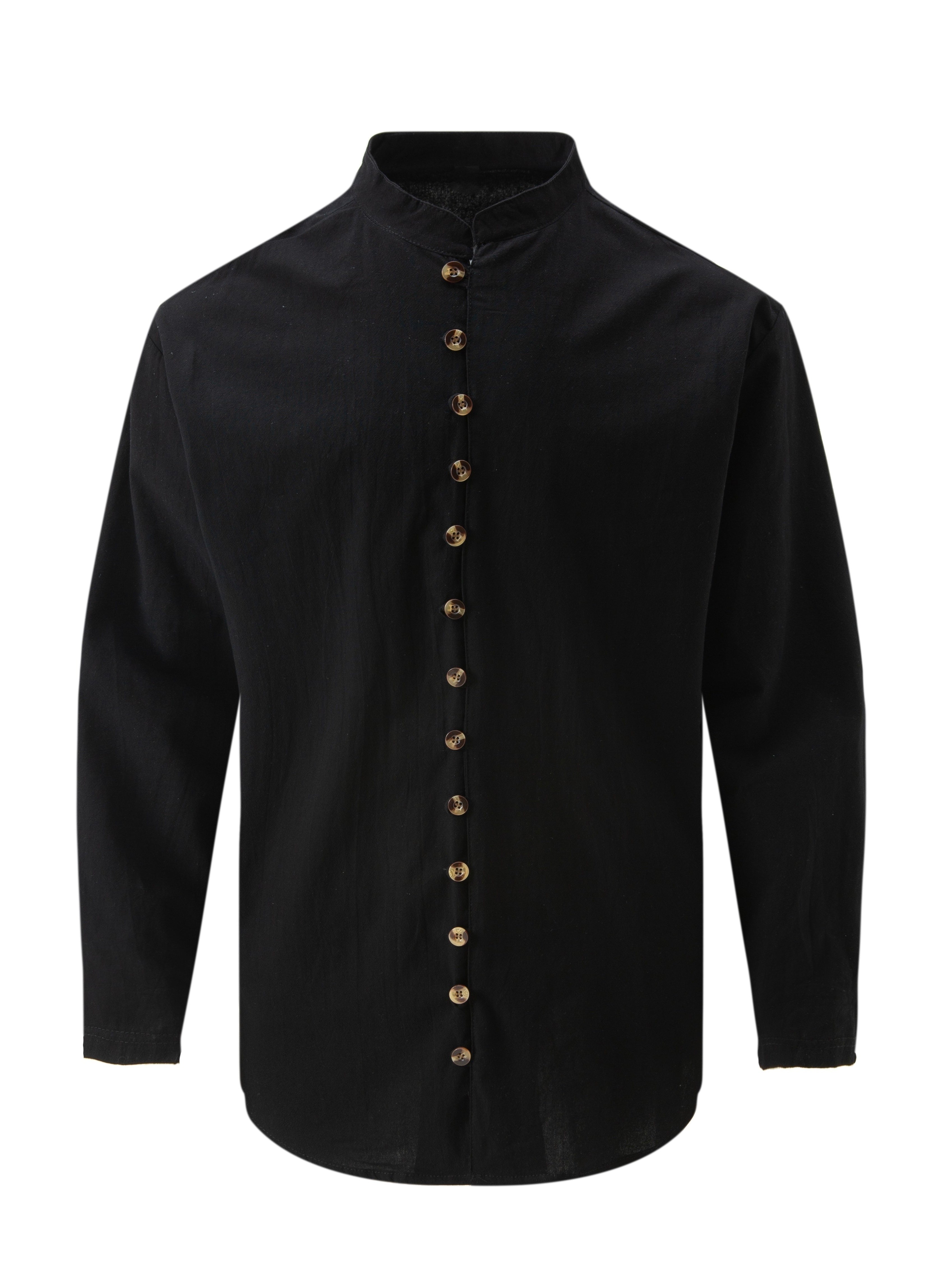 Chemise Casual Homme A Col Mao | Décontractée