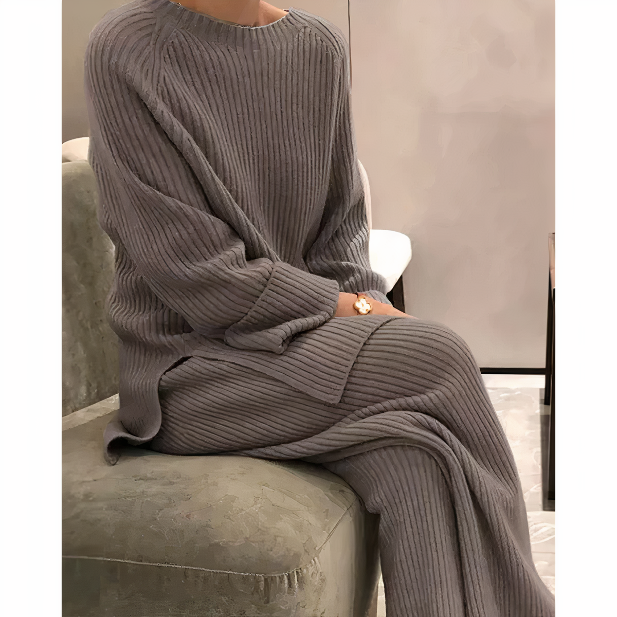 Sweater and Casual Pants Set for Women | Relaxed Fit
