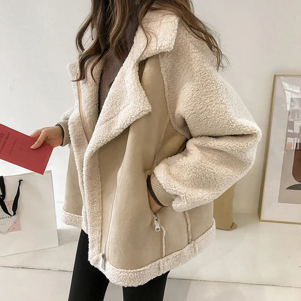 Women's Winter Jacket with Zipper and Pockets | Practical