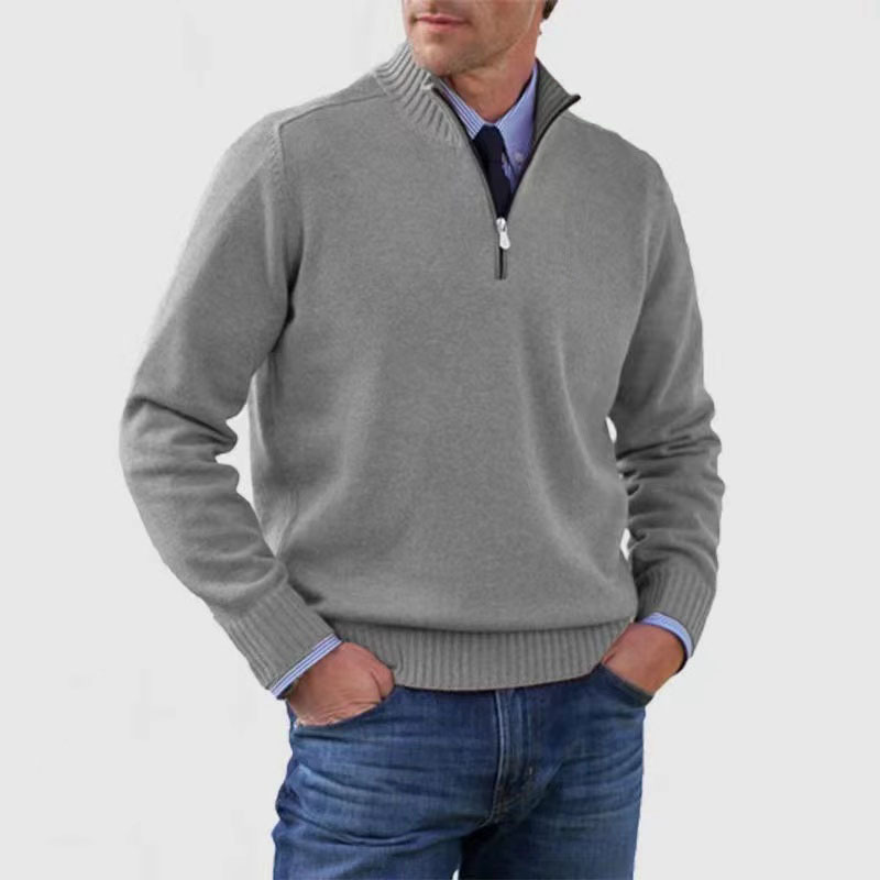Men’s Casual Half-Zip Sweater| Stylish
