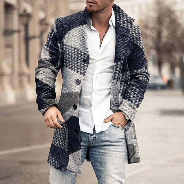 Manteau Trench Droit Élégant Pour Hommes | Stylé